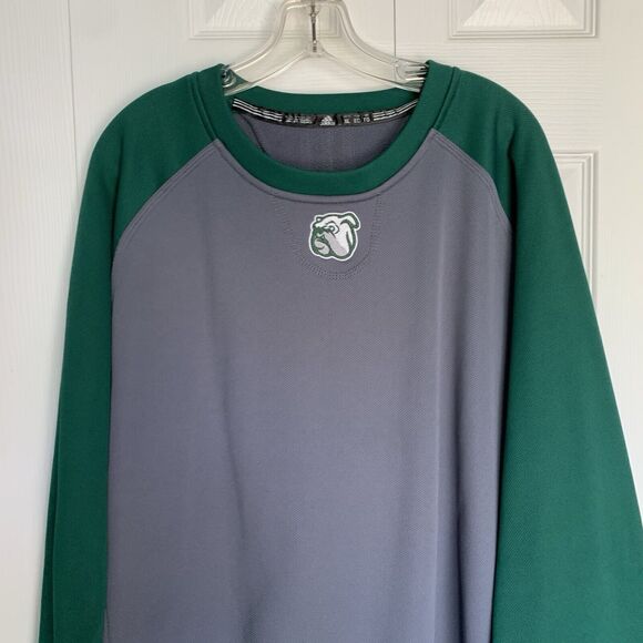 Men Adidas clima Warm Fleece XL Green & Gray Pullover Sweater Polyester - Picture 5 of 16